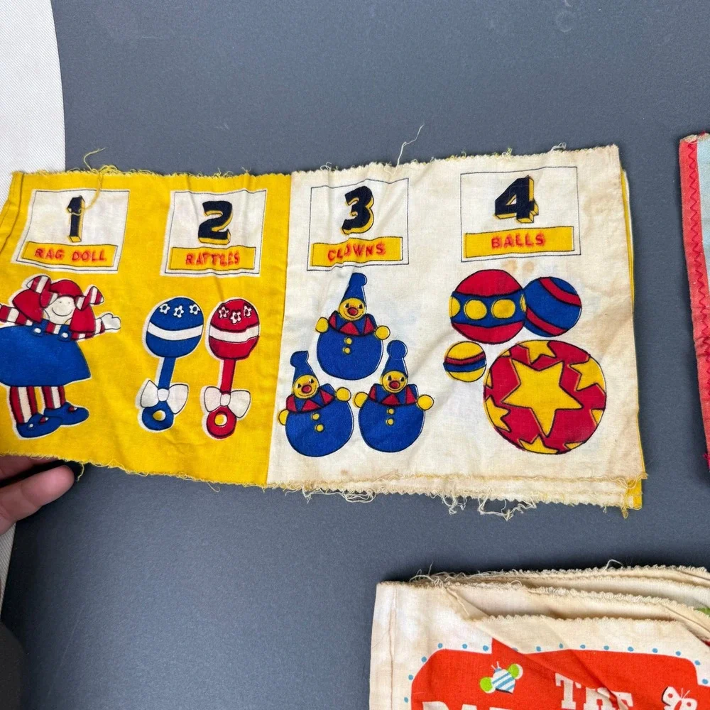 Peggy Cloth Books Vintage Baby Cloth Books Set of 3 Multicolor 1960s‎ Nursery